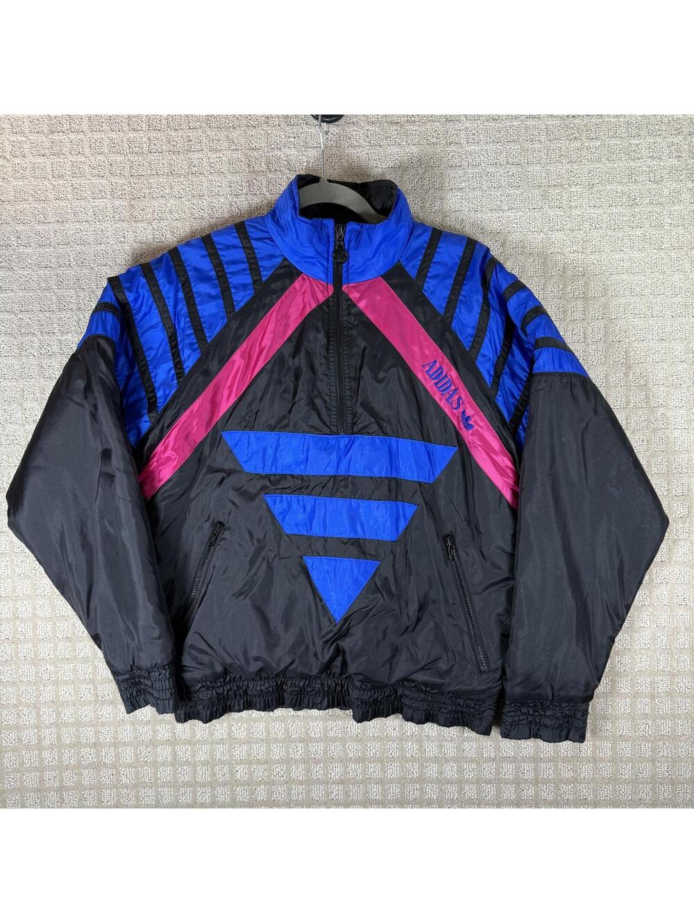 Vintage Adidas Geometric Windbreaker Jacket Small